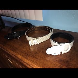 Desinger belts white ferragamo belt